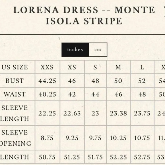 💋SOLD💋⛱️🌊DÔEN ‘Lorena’ Organic Cotton Voile Dress Monte Isola Stripe XS - Picture 16 of 17